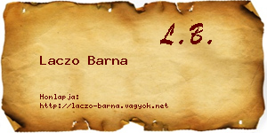 Laczo Barna névjegykártya